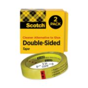 Picture of Scotch® Double-Sided Tape, 3/4" x 1296", 3" Core, Transparent, 2/Pack