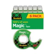 Picture of Scotch® Magic Tape & Refillable Dispenser, 3/4" x 650", 1" Core, Transparent, 6/Pack
