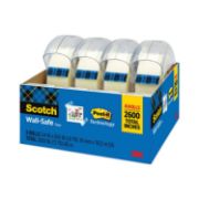 Picture of Scotch® Wall-Safe Tape with Dispenser, 1" Core, 0.75" x 54.17 ft, Clear