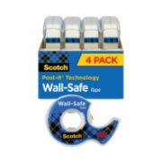 Picture of Scotch® Wall-Safe Tape with Dispenser, 1" Core, 0.75" x 54.17 ft, Clear
