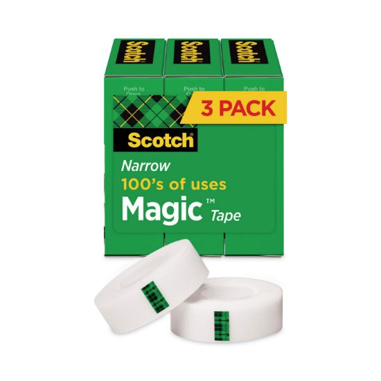 Picture of Scotch® Magic Tape Refill, 1/2" x 1296", 1" Core, Clear, 3/Pack