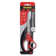 Picture of Scotch® Multi-Purpose Scissors, Pointed, 7" Length, 3 3/8" Cut, Red/Gray