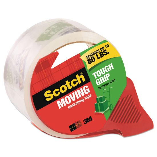 Picture of Scotch® Tough Grip Moving Packaging Tape, 1.88" x 54.6 yds, With Dispenser