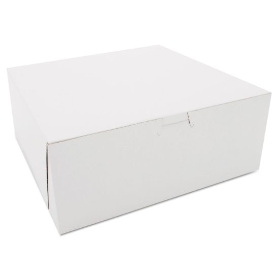 Picture of SCT® Bakery Boxes, White, Kraft, 10W x 10D x 4H
