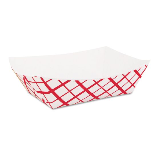Picture of SCT® Paper Food Baskets, 2lb, Red/White, 1000/Carton
