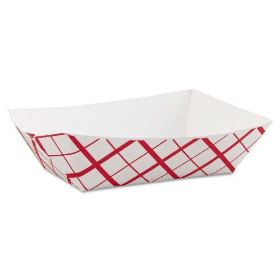 Picture of SCT® Paper Food Baskets, 3lb, Red/White, 500/Carton