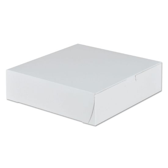Picture of SCT® Tuck-Top Bakery Boxes, 9w x 9d x 2 1/2h, White, 250/Carton