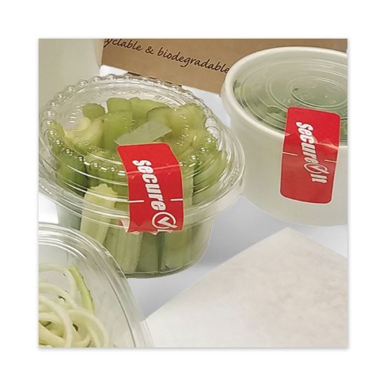 Picture of SECUREIT TAMPER EVIDENT FOOD CONTAINER SEAL, "SECURE IT", 1 X 3, RED, 250/ROLL,