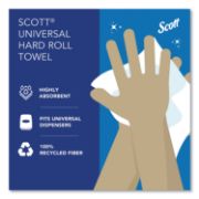 Picture of Scott® Hard Roll Towels, 100% Recycled, 1.5" Core, White, 8" x 800ft, 12 Rolls/Carton