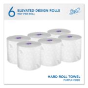 Picture of Scott® Hard Roll Towels, White, 8" x 950 ft, 6 Rolls/Carton