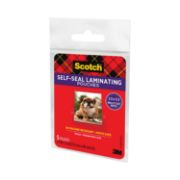Picture of Self-Sealing Laminating Pouches, 9.5 mil, 2.81" x 3.75", Gloss Clear, 5/Pack